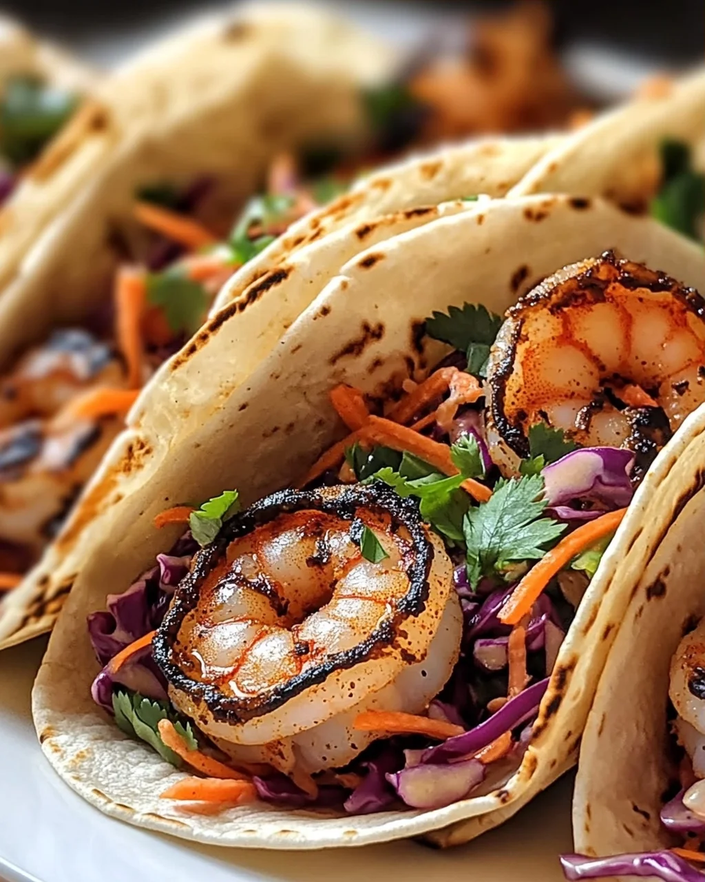 Schwarze Garnelen Tacos mit Slaw für jeden Anlass