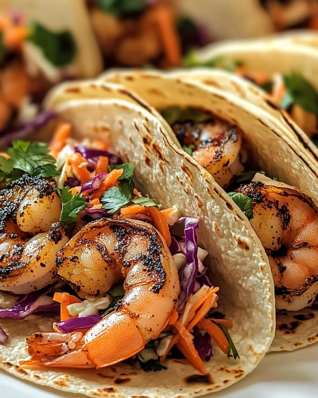 Schwarze Garnelen Tacos mit Slaw für jeden Anlass