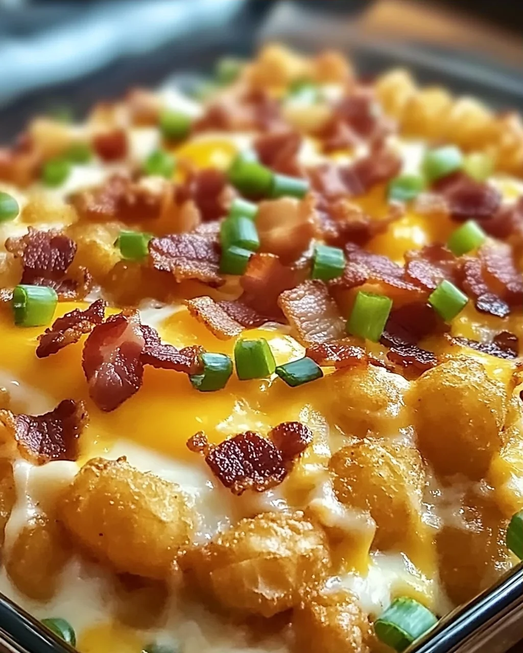 Speck und Ei Tater Tot Auflauf für Frühstücksliebe