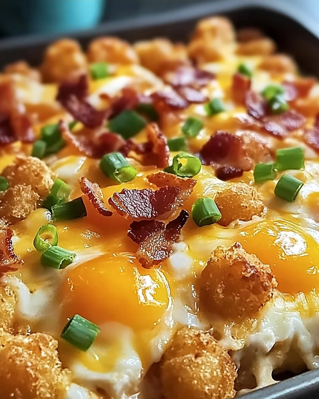 Speck und Ei Tater Tot Auflauf für Frühstücksliebe