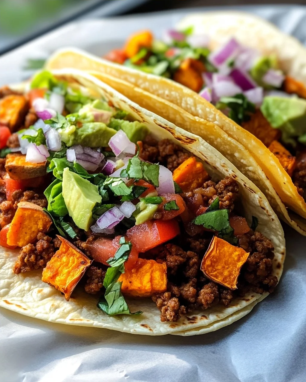 Süßkartoffel Hackfleisch Tacos: Frisch & Lecker mit Salat