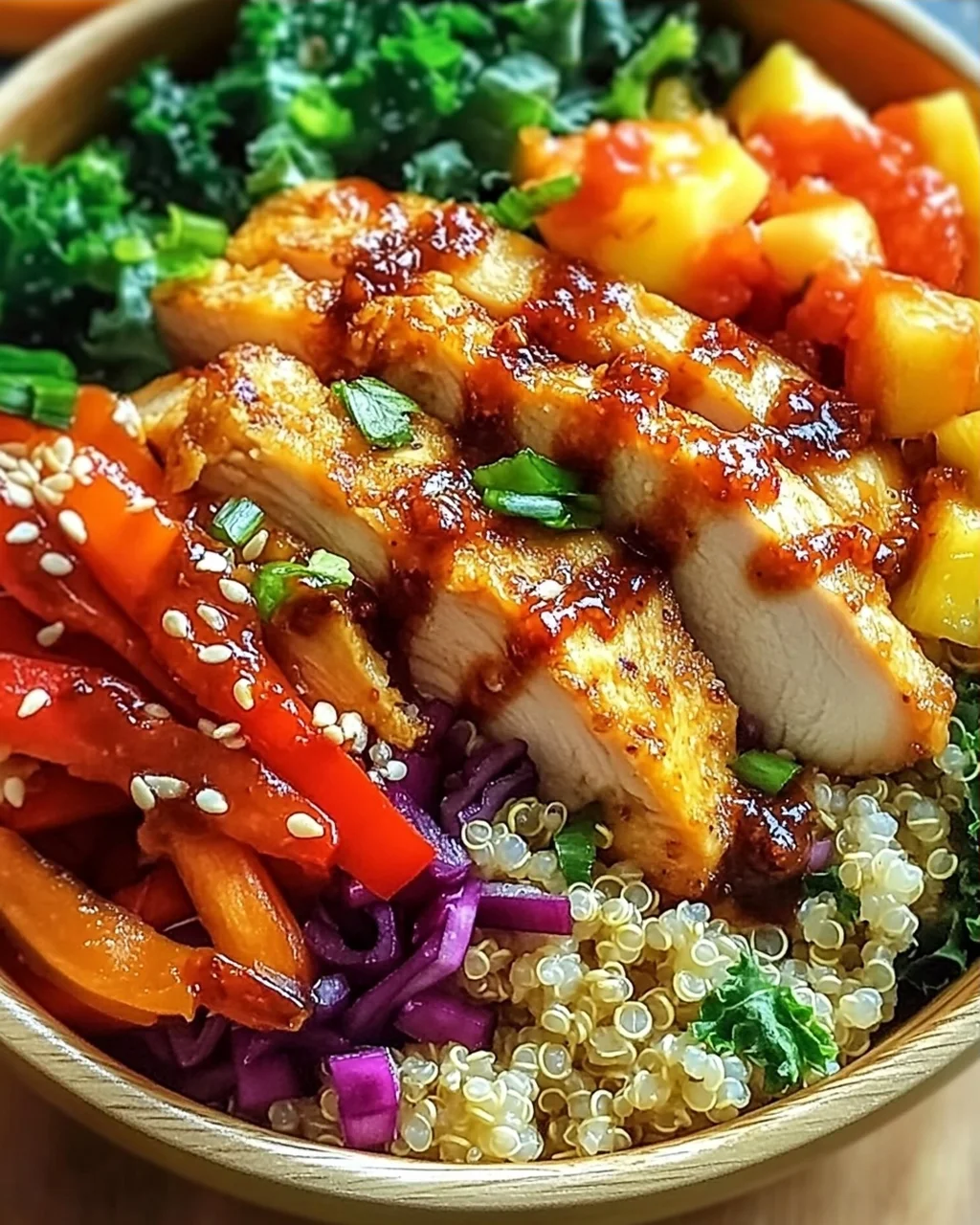 Thai Süß-Chili-Hühnchen Buddha-Schalen leicht gemacht