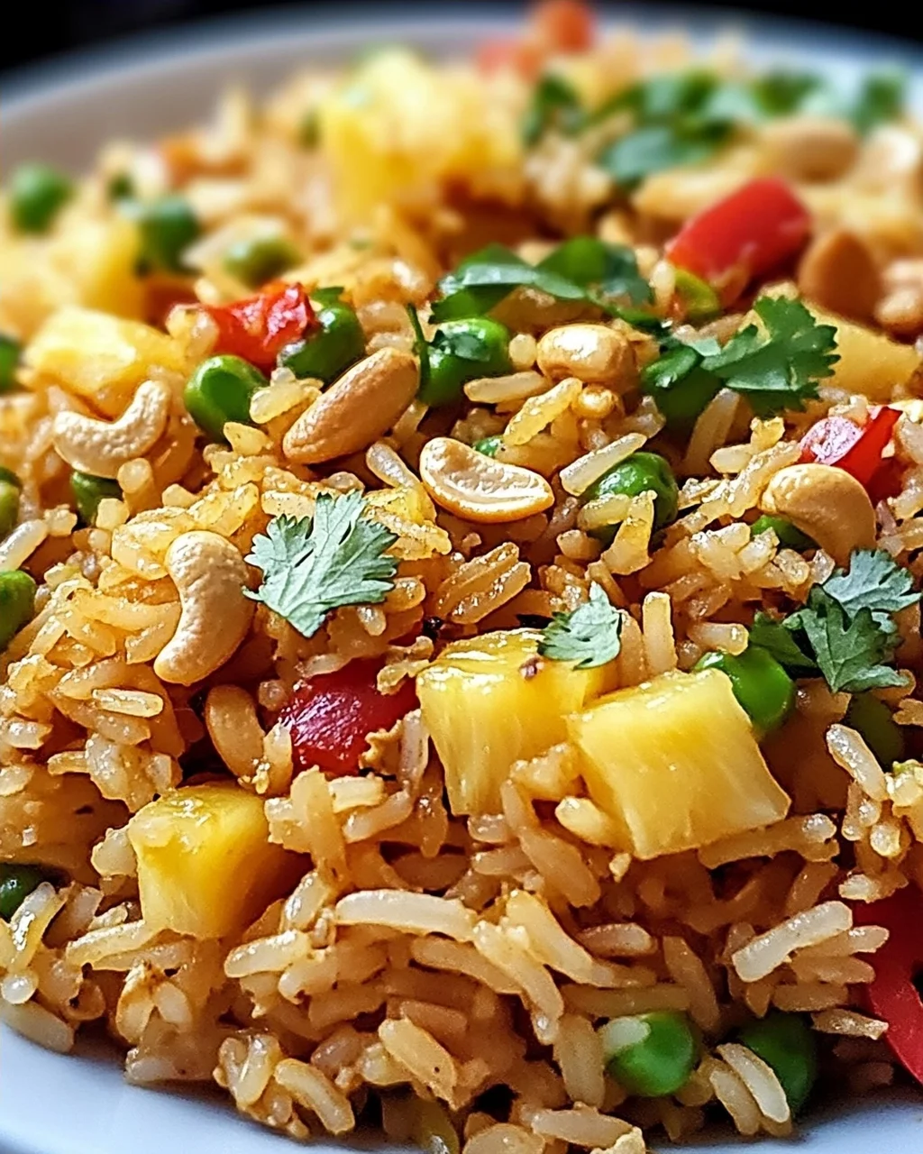 Thailändischer Ananas gebratener Reis für jeden Tag