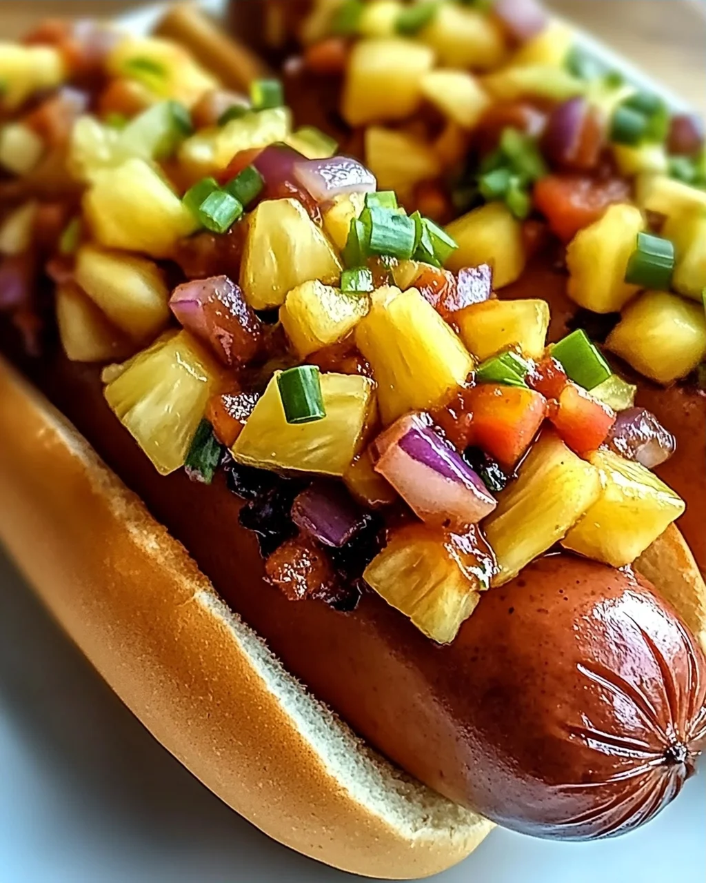 Tropische Rinder-Hotdogs mit Insel-Flair genießen