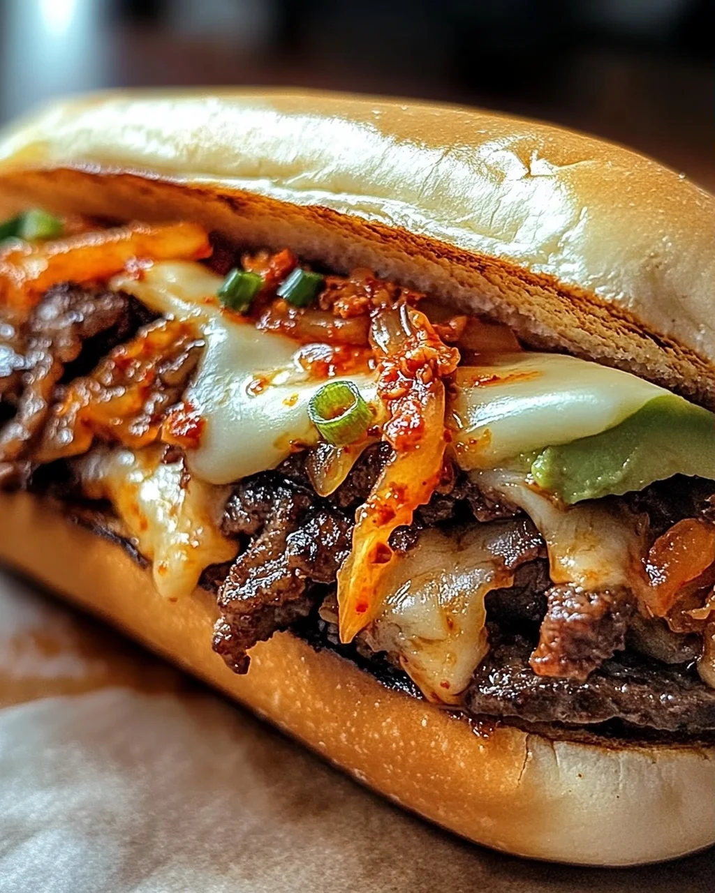 Unwiderstehliches koreanisch inspiriertes Kimchi Bulgogi Cheesesteak