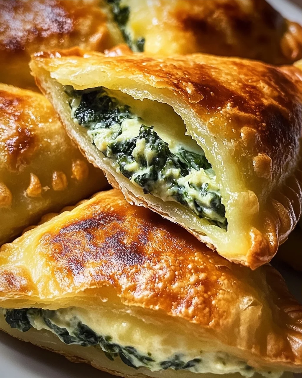 Vegane Kartoffeltaschen mit Spinat-Frischkäse-Füllung