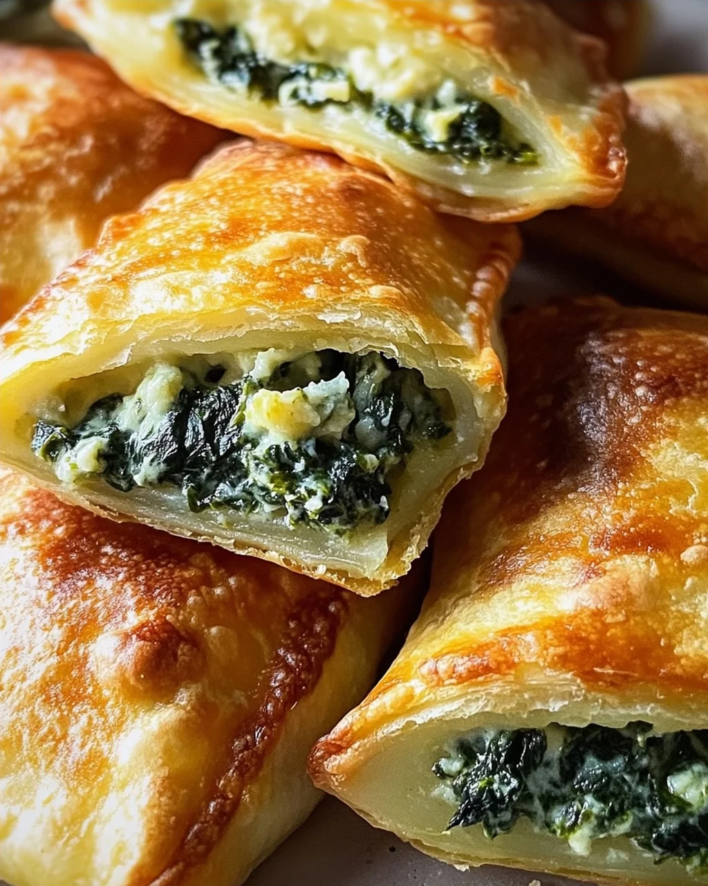 Vegane Kartoffeltaschen mit Spinat-Frischkäse-Füllung