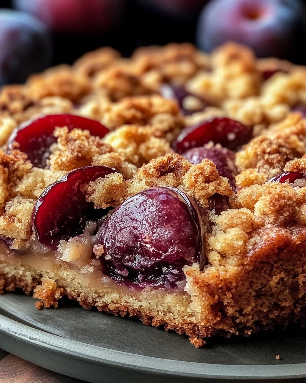 Walnuss-Zwetschgenkuchen mit Zimt-Streuseln
